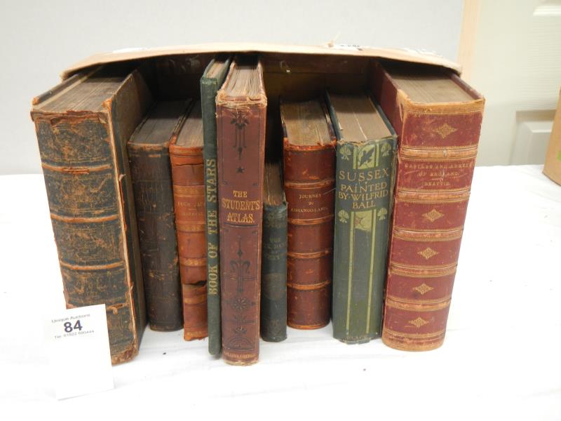 Antiquarian - 9 books including Castle & Abbeys of England by William Beattie c 1842, Poor Jack by