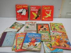 A quantity of Children's Annuals including Mickey Mouse, Rupert etc