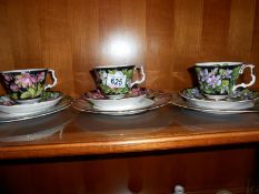 3 Royal Albert trios