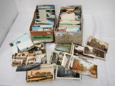 2 boxes of topographical postcards including Lincolnshire, Yorkshire, Surrey etc