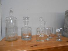 A quantity of glass ware including chemist jar