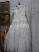 A vintage wedding dress