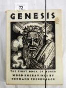 Genesis The First Book of Moses Wood Engravings by Hermann Fechenbach