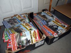 2 boxes of railway magazines