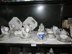 A mixed lot of tea ware, one shelf