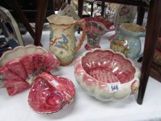 8 items of Arthur Wood pottery vases,