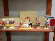 A collection of 5 Royal Doulton Rupert the Bear figurines (all boxed)