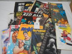 A collection of graphic novels including adult, Rank Xerox, Paul etc