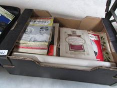 A box of old Royalty magazines and ephemera