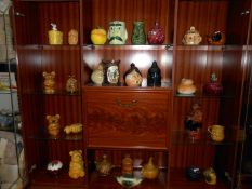 A quantity of ceramic lidded conserve and pickle pots