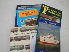 Transport related - 5 books on Ships, Railways, Buses, Tractors and Motorcycles by authors