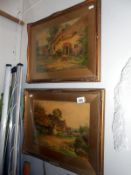 A pair of framed and glazed water colours