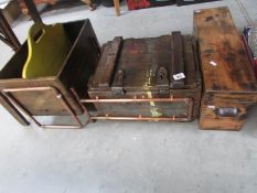 2 wooden crates made into a cabinet,