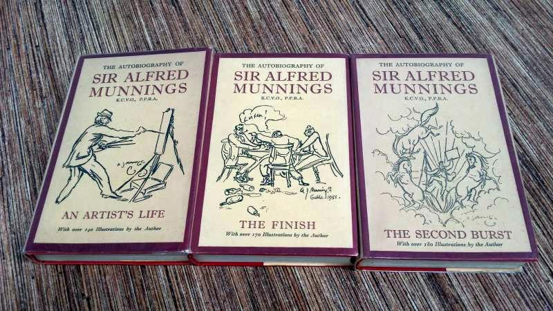 The Autobiography of Sir Alfred Munnings 3 vols 1st edition in jackets