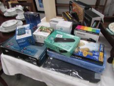 A mixed lot of electrical items including Polaroid HD camcorder, 1000GB external hard disk drive,