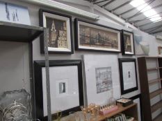A large quantity of framed and glazed prints and prints on canvas