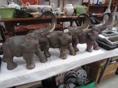 3 elephant figures