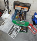 A quantity of tools including battery charger
