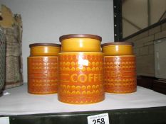 A set of 4 Hornsea pottery storage jars