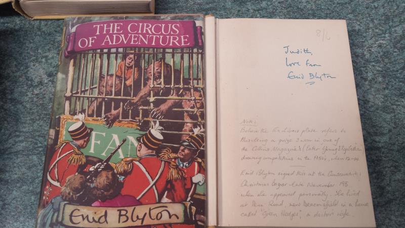 Enid Blyton signed copies - Sea of Adventure in jacket with signed presentation slip, Circus of - Bild 4 aus 8