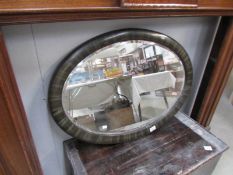 An oval mirror