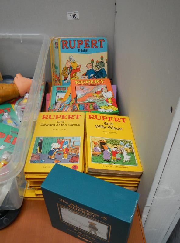 A large collection of Rupert the Bear smaller books