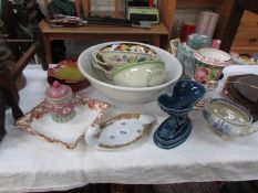 A mixed lot including ginger jars,