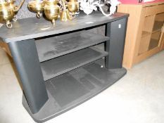A black television stand