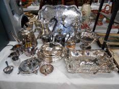 A mixed lot of silver plate