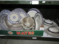 A mixed lot of dinner ware, one shelf