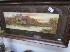 An oak framed and glazed watercolour signed Clifford