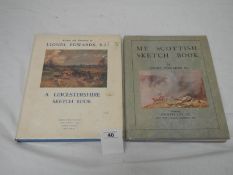 Lionel Edwards A Leicestershire Sketchbook, 1st Ed and My Scottish Sketchbook,