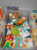 A collection of Rupert the Bear toys etc including windups