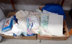 2 boxes of table linen