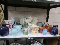 A mixed lot of jugs etc including Honiton,