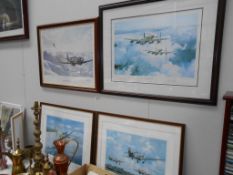 4 prints of WW2 R.A.
