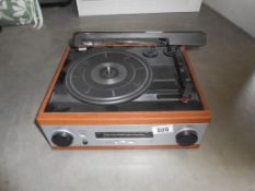 A record turntable,