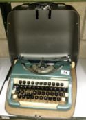 A portable typewriter