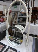 A white painted dressing table mirror and one other