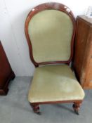 A mahogany framed chair