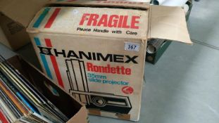 A Hanimex 35mm slide projector