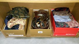 A quantity of leather belts,