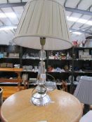 A table lamp with shade