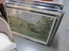 4 large framed and glazed prints