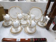 A gilded china tea set