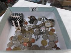 A quantity of foreign coins,