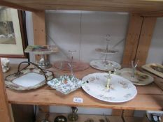 A mixed lot of cake stands,