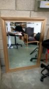 A bevel edged mirror