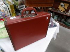 A small vintage suitcase