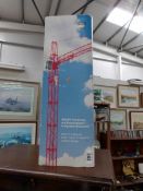 A boxed Wolff trolley jib tower crane